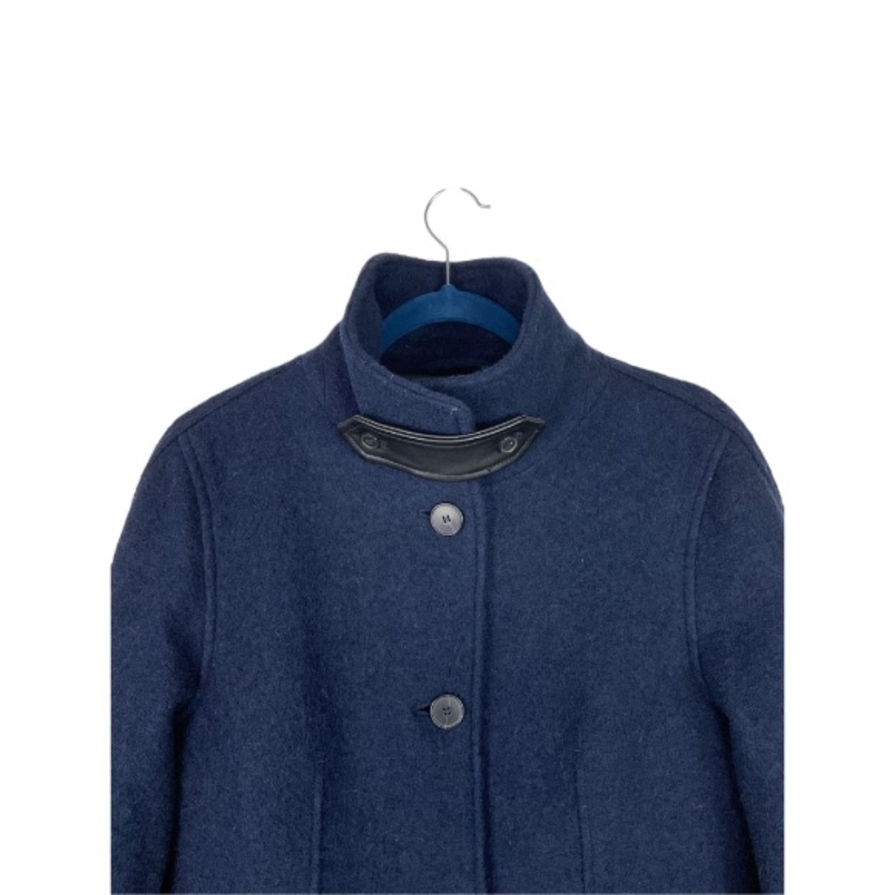 Club Monaco Wool Leather Detail Coat - Stunning! - Picture 5 of 12